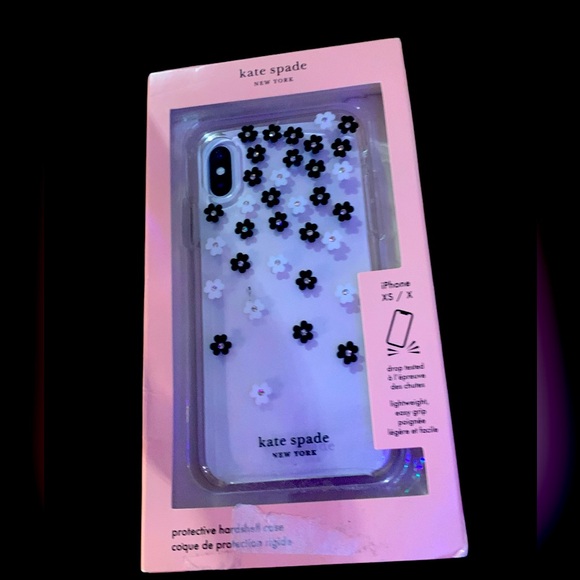 Kate Spade Black & White Floral Phone Case for IPhone XS/X - Picture 1 of 2